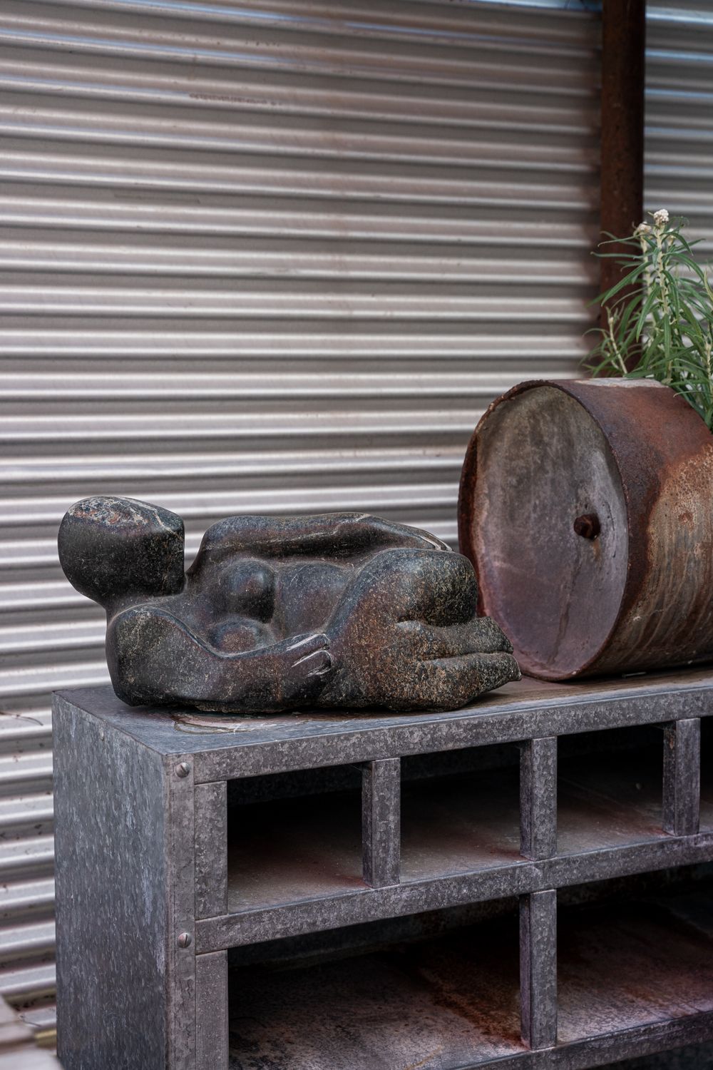 Hand-carved stone sculpture