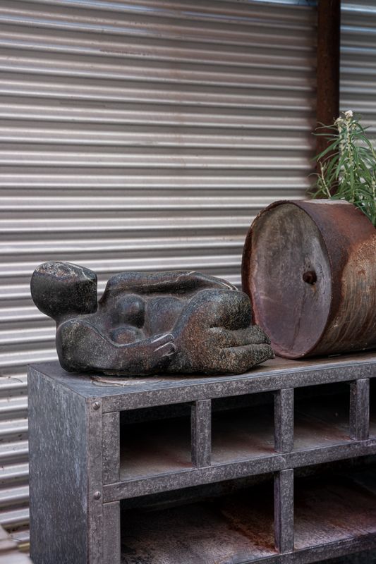 Hand-carved stone sculpture