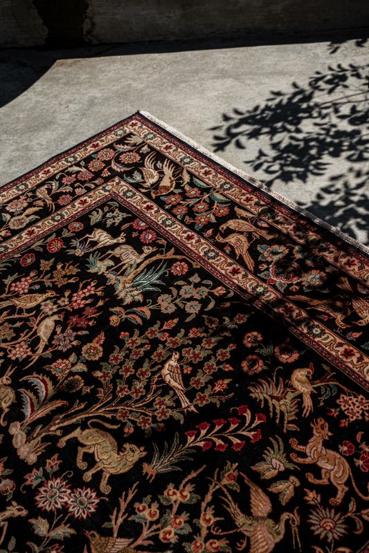 King of the jungle, Handmade Persian &quot;Tebriz&quot; rug