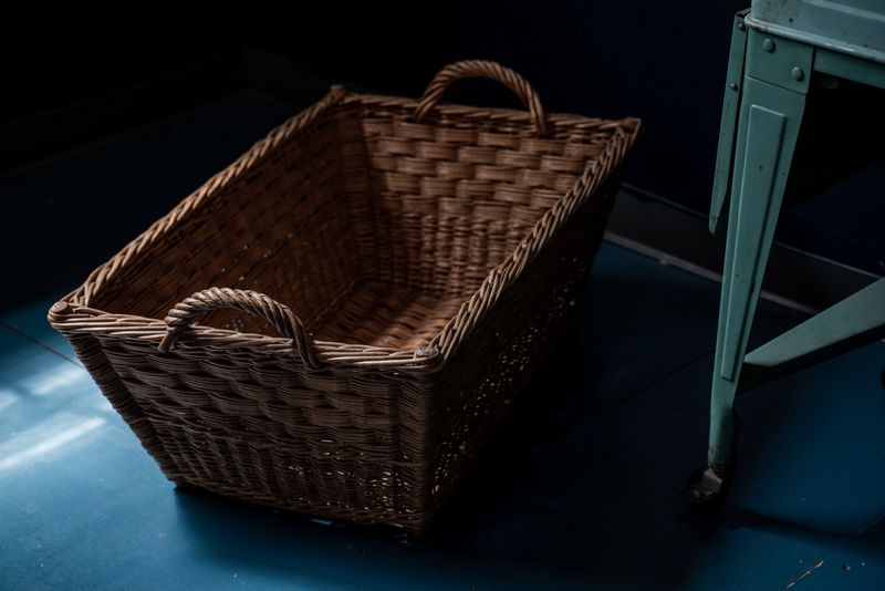 Antique French laundry basket