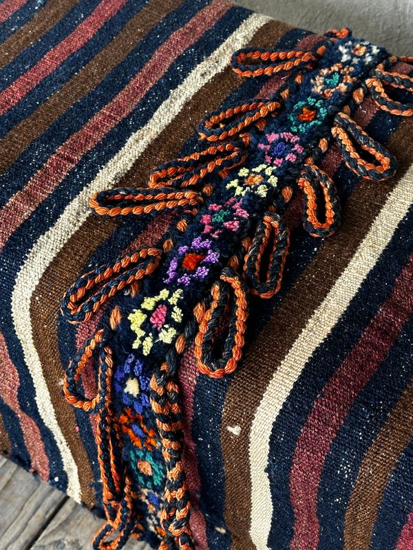 Vintage Tribal Saddle Bag Bench