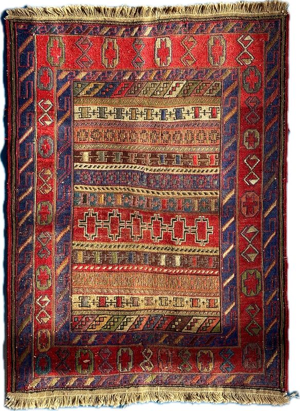 Small Persian &quot;Rah-Rah&quot; Sumak rug 30x40&quot;