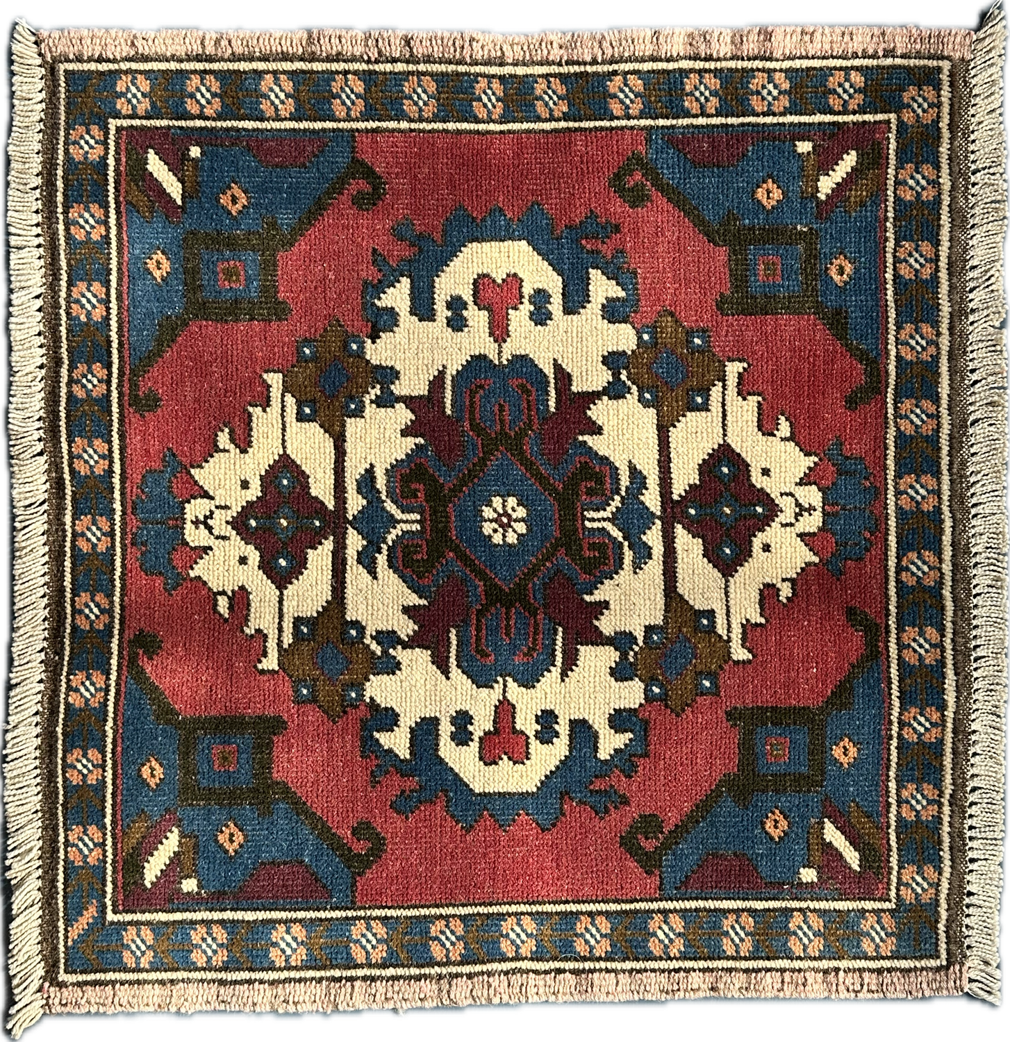 Tiny square Kilim rug 24x24" Tiny square Kilim rug 24x24"