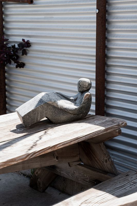 Reclining Man-Soapstone