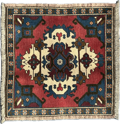 Tiny square Kilim rug 24x24"