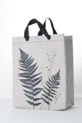 Shopper Farn grau mit schwarzem Druck
