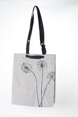 Shopper Allium grau mit schwarzem Druck