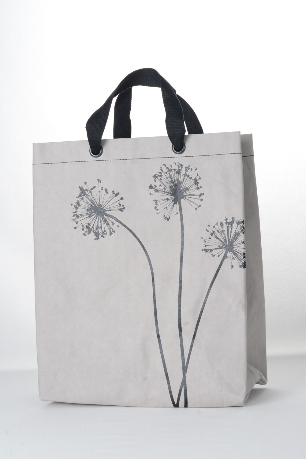 Shopper Allium grau mit schwarzem Druck