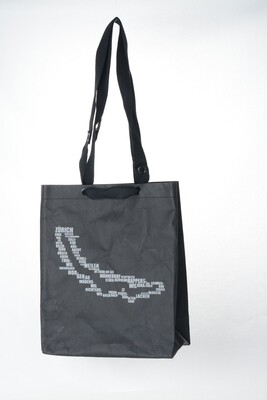 Shopper Zürisee schwarz mit grauem Druck