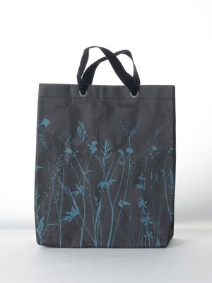 Shopper Wiese schwarz mit grünem Druck