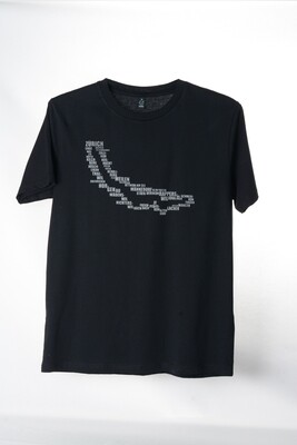 T-Shirt Zürisee (unisex) schwarz mit grauem Druck