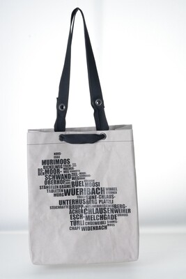 Shopper Horgenberg grau mit schwarzem Druck