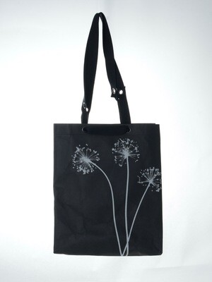 Shopper Allium schwarz mit grauem Druck