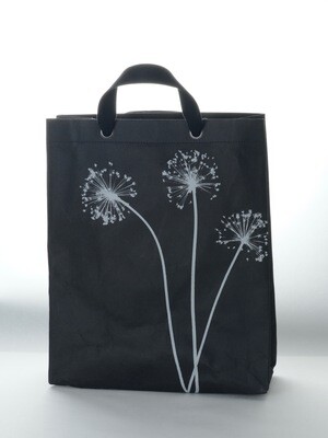 Shopper Allium schwarz mit grauem Druck