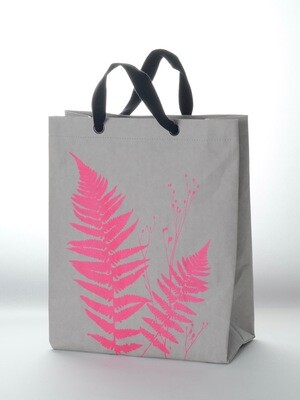 Shopper Farn grau mit pinkem Druck