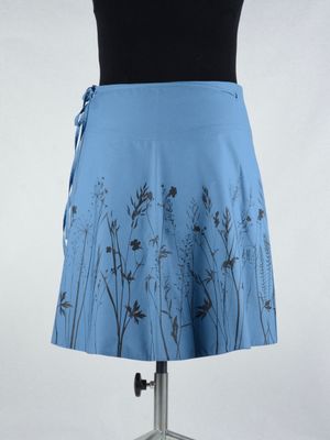 Wickeljupe Wiese blau mit schwarzem Druck