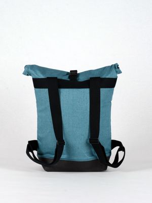 Rucksack Wiese petrol mit schwarzem Druck