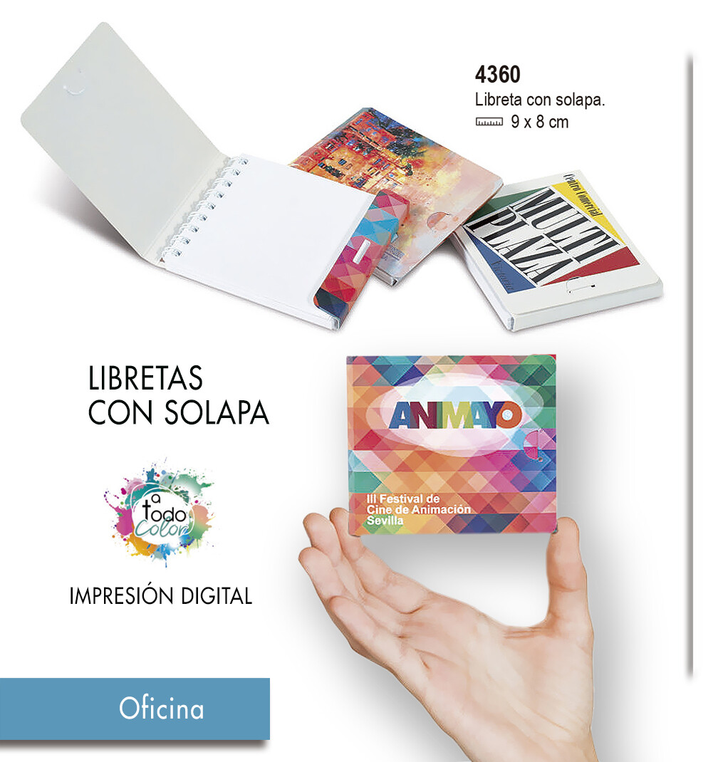 Libretas CON SOLAPA 9 X 8 cm Libretas CON SOLAPA 9 X 8 cm