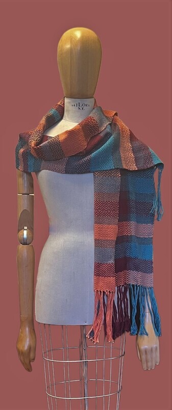 Holiday Sale 2024.  Multi Colored Multi Patterned Shawl Now $240.00