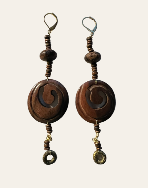 Wooden Dangle Earrings