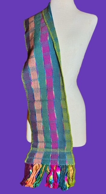Holiday 2024 Sale Colorful Twill Handwoven Scarf