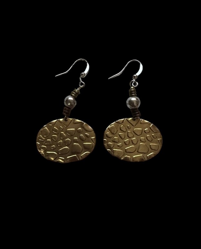 Embossed  Disc Earrings