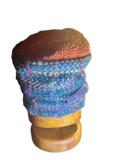 Big Hair/Dreadlock and Braid Handwoven Hat with Upholstry Fabric Top