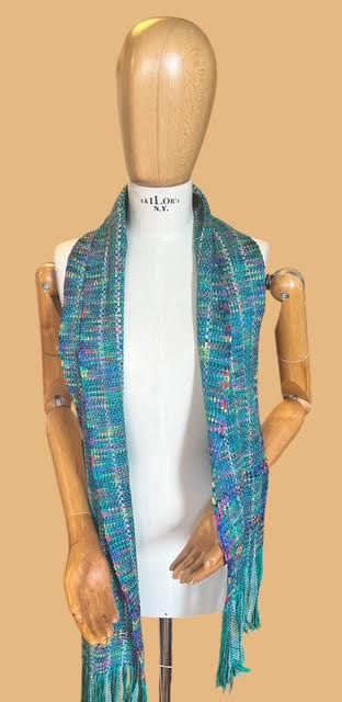 Teal Ribbon Scarf