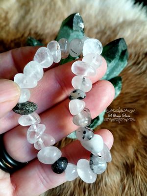 Pulsera Cuarzo con Turmalina