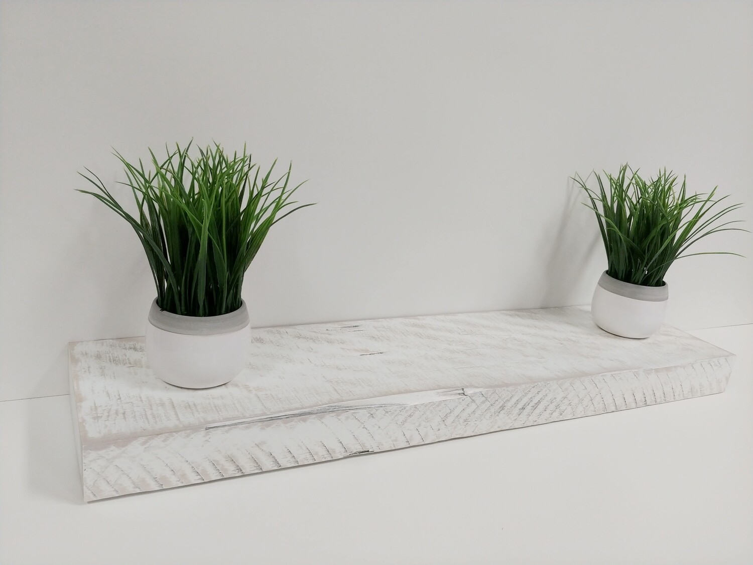 Reclaim White Floating Shelf, Hidden Bracket