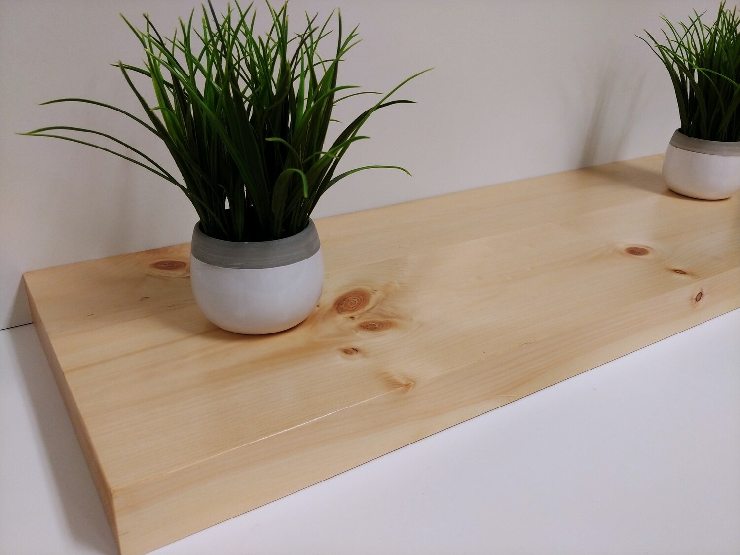 Pine floating shelf Solid Wood, hidden bracket