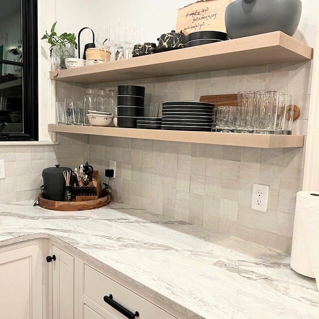 Light Oak,  floating shelf, 100% solid wood custom size Length, depth, custom color