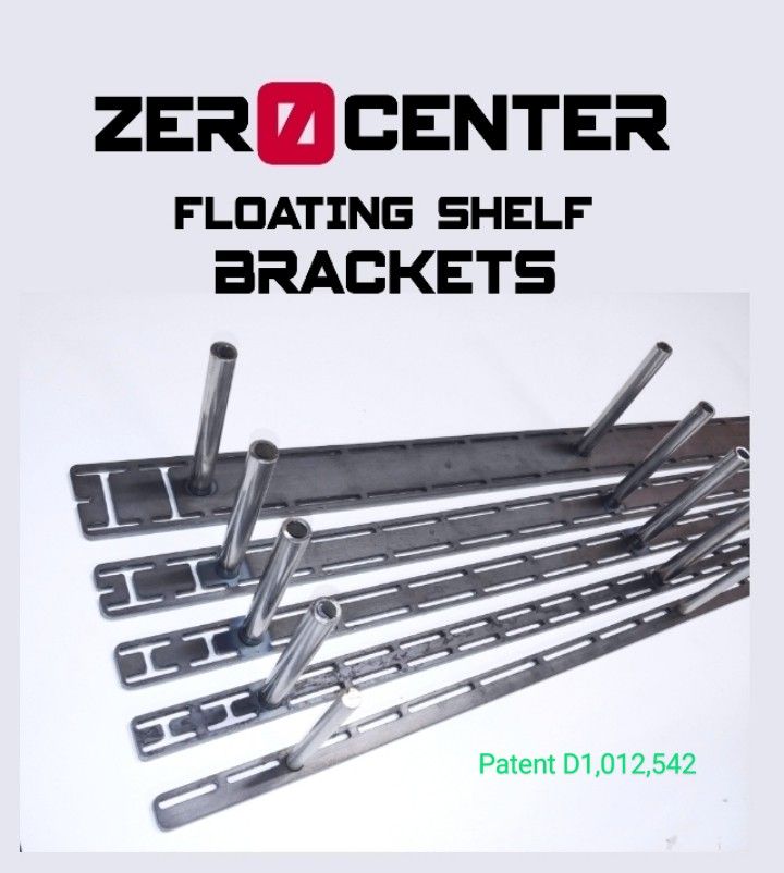 2" Floating mantel bracket HD  ten  sizes for 2.5 - 6'' Lumber. Zero Center brackets
