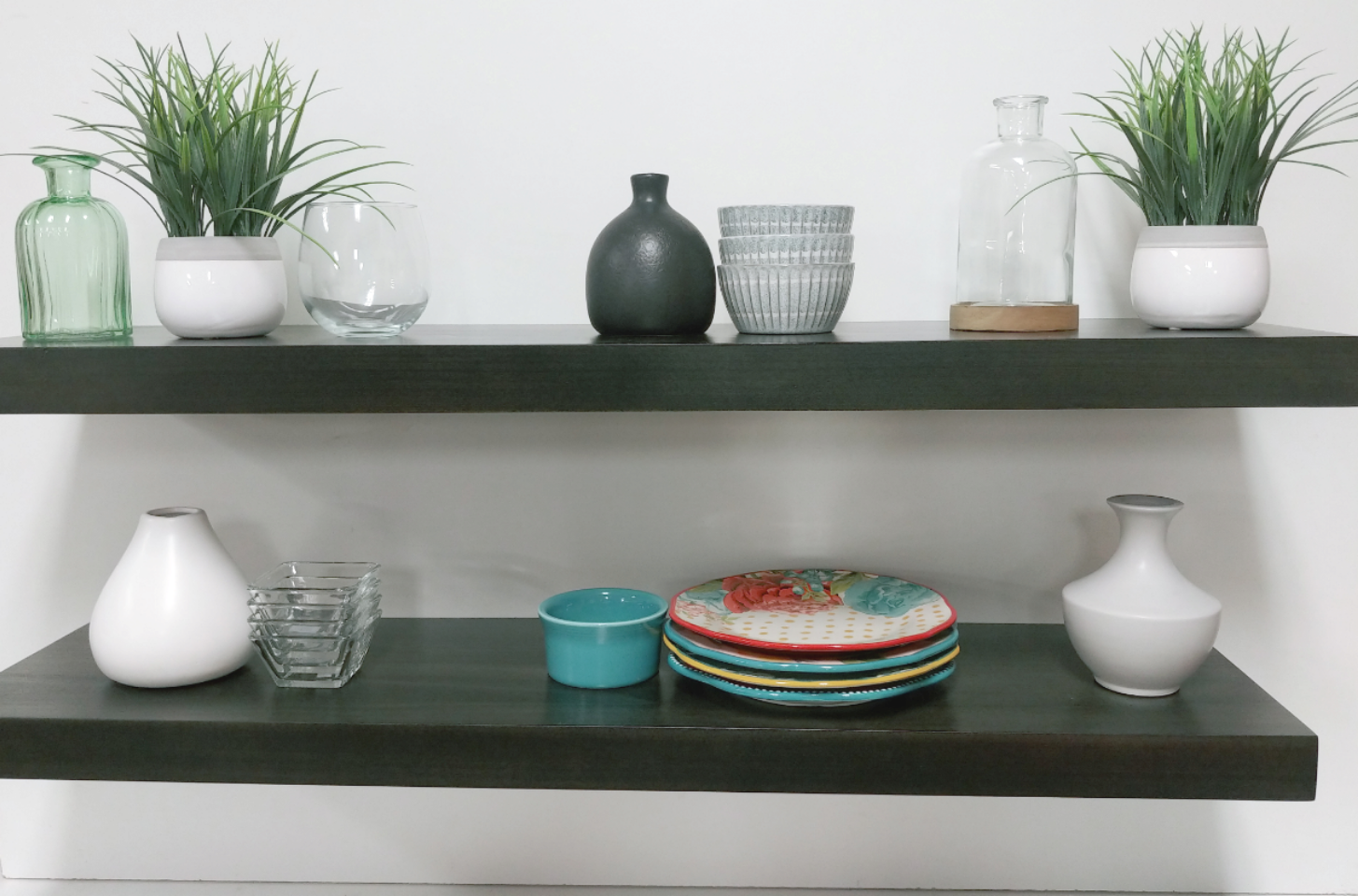 Ebony Floating Shelf, 100% solid wood, includes Hidden Bracket