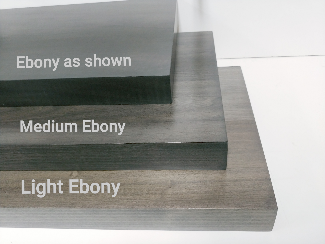 Ebony Floating Shelf, 100% solid wood, includes Hidden Bracket, Color: Ebony as shown