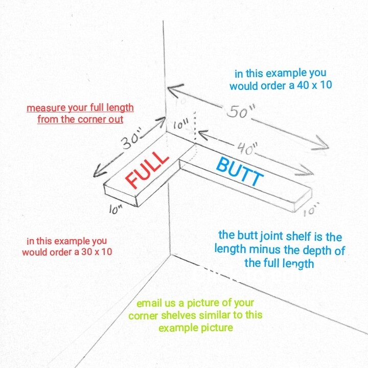 Corner Floating Shelf  #2 Butt joint