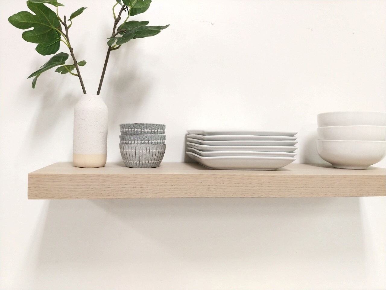Light Oak,  floating shelf, 100% solid wood custom size Length, depth, custom color