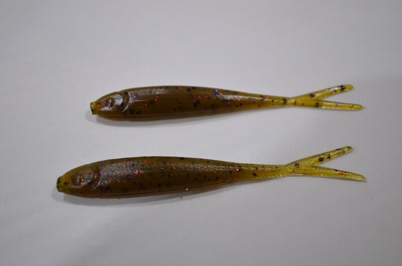 Green Pumpkin, Red Flake Fluke Jerk Bait