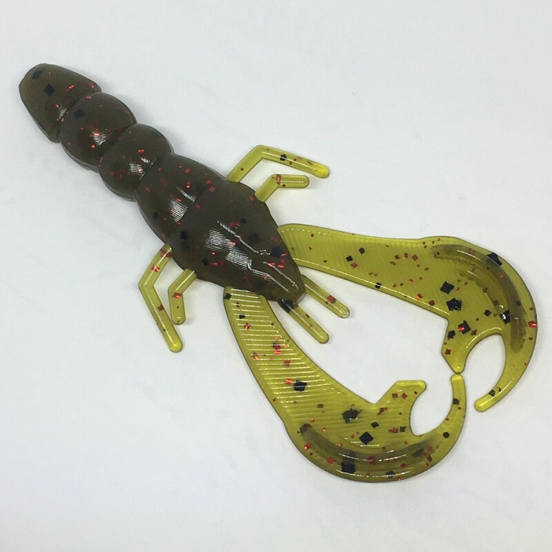 CREEPIN CRAW - GREEN PUMPKIN RED FLAKE