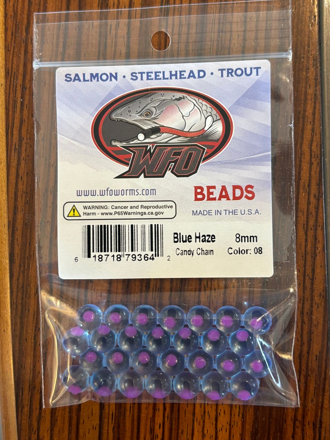 Bead - Blue Haze, Size: 8mm, 4 chain, 28 bead pack. Original