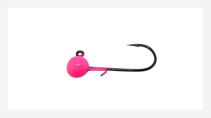HOT PINK JIG HEADS W/KEEPER