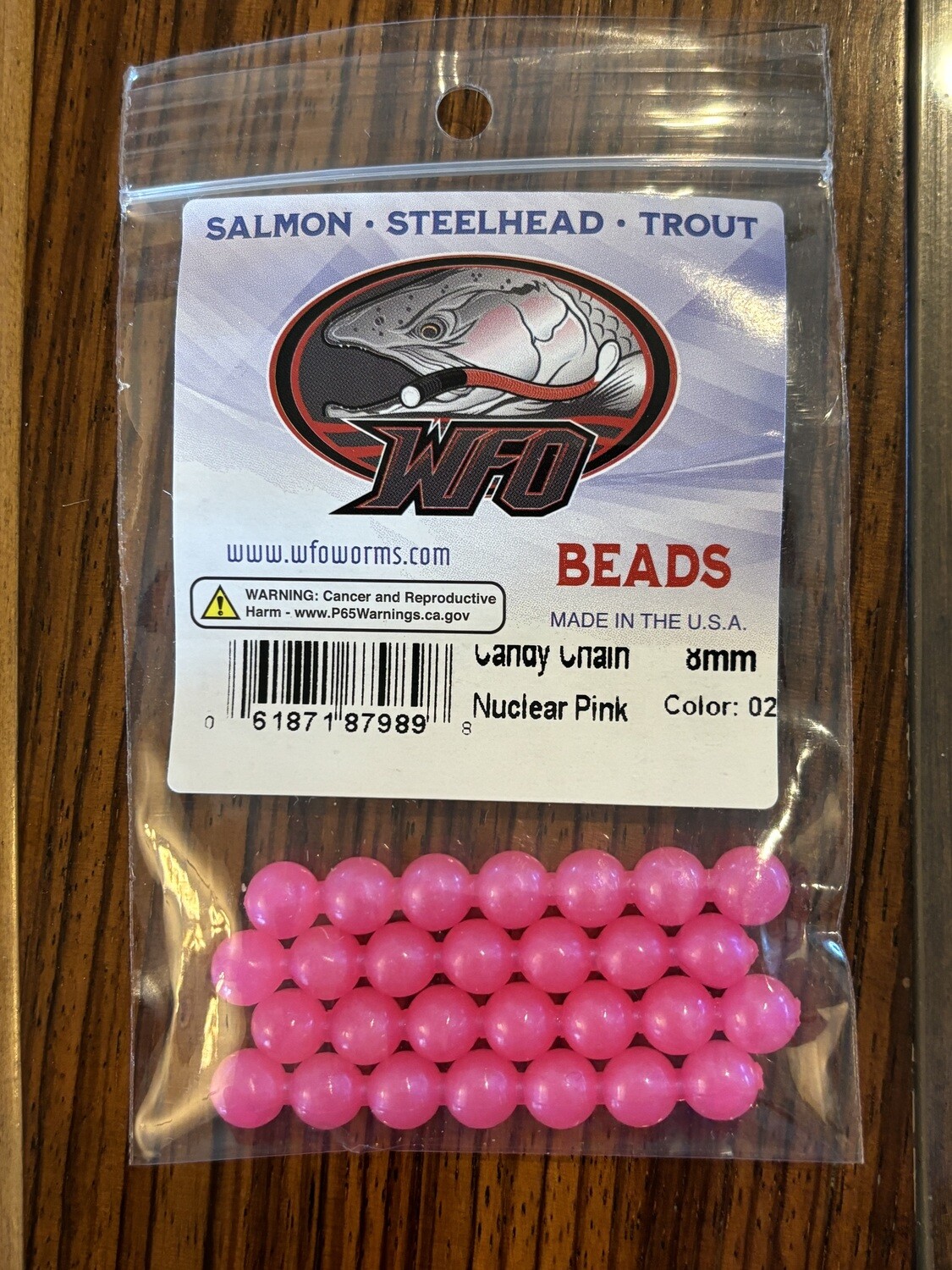 Bead - Nuclear Pink, Size: 8mm, 4 chain, 28 bead pack. Original