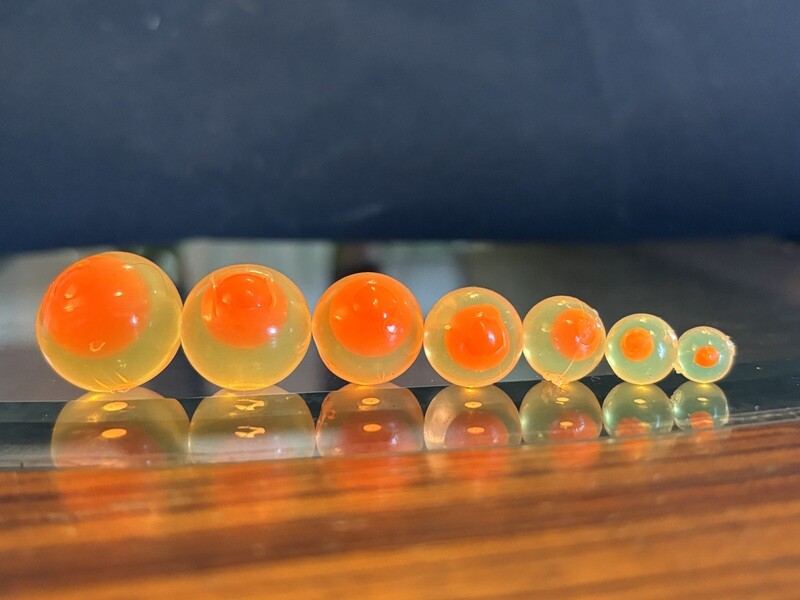 Bead - Chartreuse & Orange