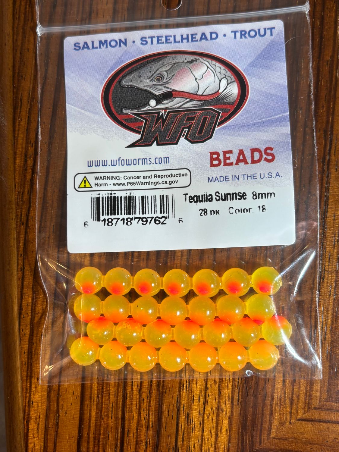 Bead - Tequila Sunrise, Size: 8mm, 4 chain, 28 bead pack. Original