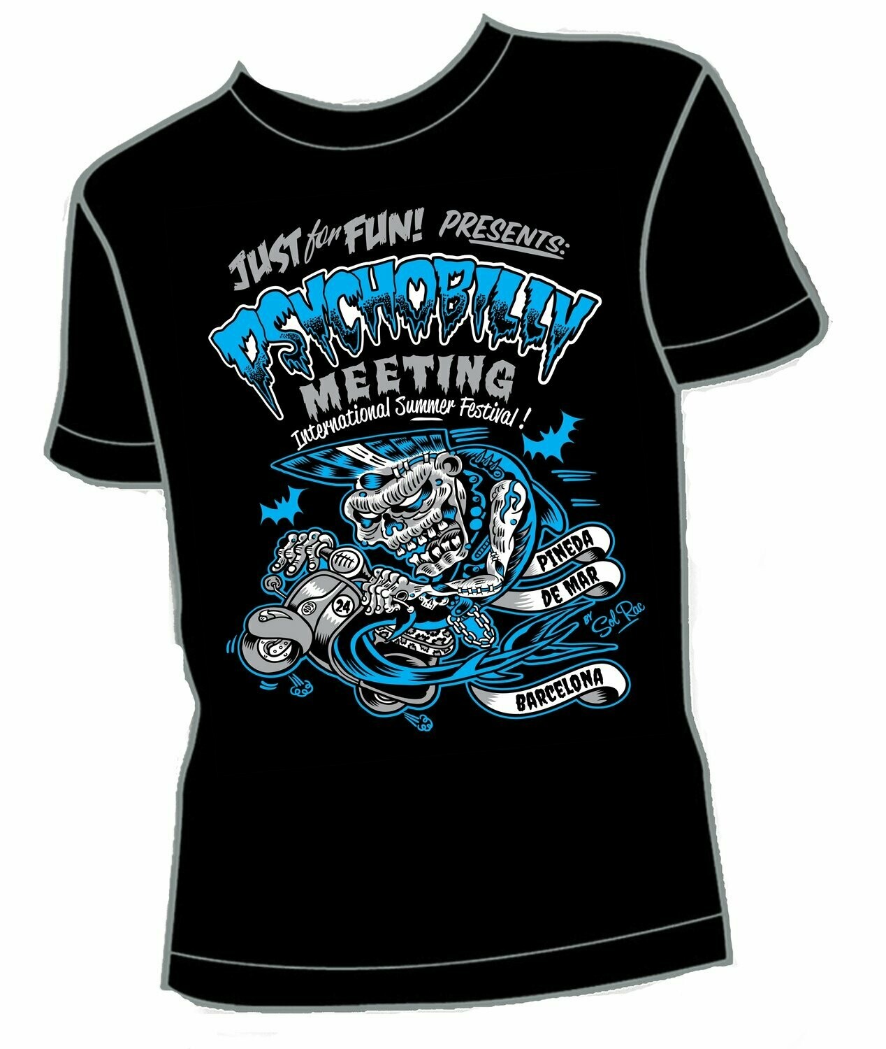PSYCHOBILLY MEETING 2016 T-SHIRT MAN BY SOLRAC, Size: Small