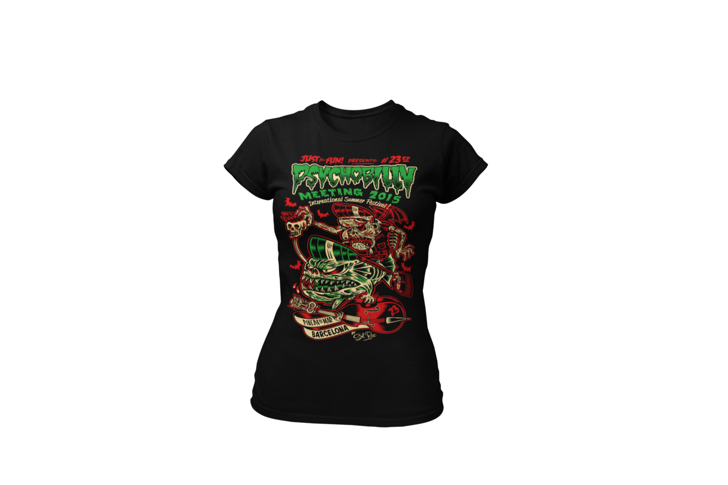 PSYCHOBILLY MEETING 2015 T-SHIRT WOMEN by SOLRAC