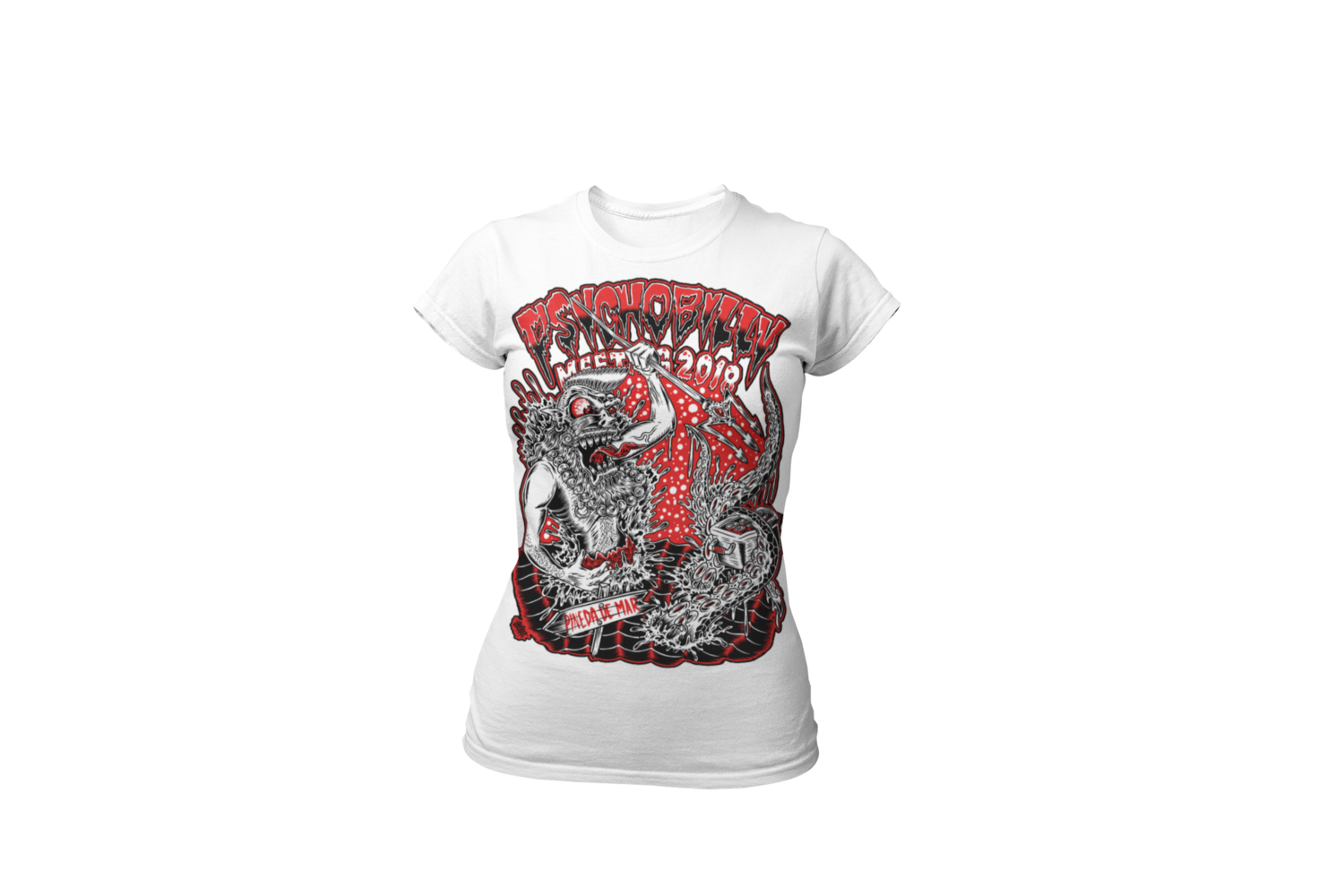 PSYCHOBILLY MEETING 2018 T-SHIRT WOMEN BY OLAFH