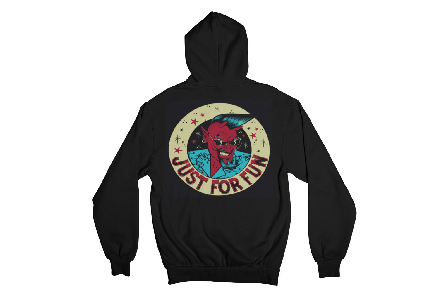 JUST FOR FUN DEMON LOGO HOODIE MEN