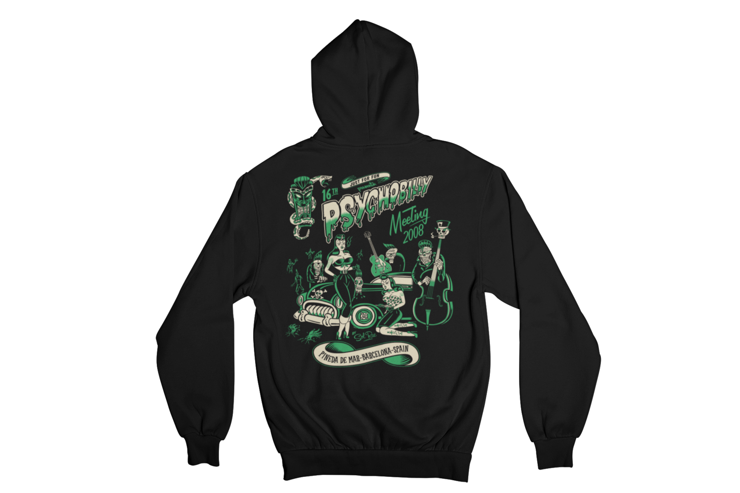 PSYCHOBILLY MEETING 2008 Hoodie ZIP by SOLRAC MEN