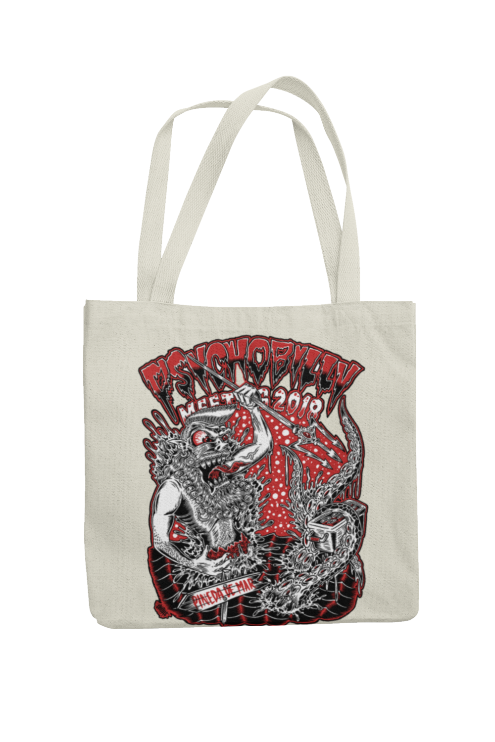 Cotton Bag Psychobilly meeting design by Olafh 2018